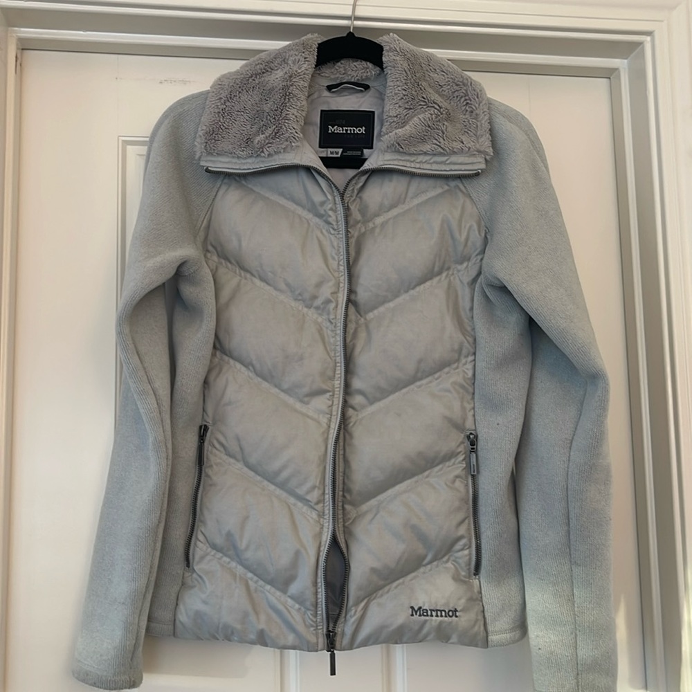 Marmot Thea Sweater Fleece Down Fill Jacket- Medium - Picture 2 of 6